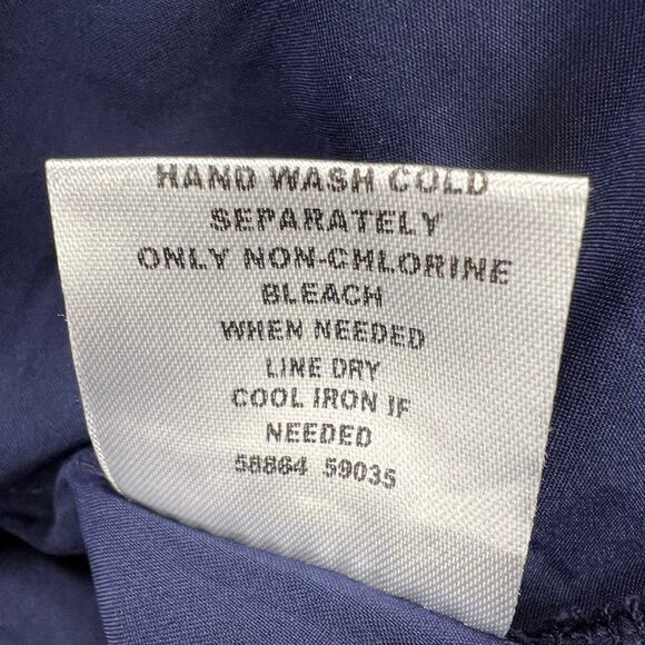 Sugarlips Rosie Eyelet Floral Split V-Neck Mini Dress Navy Blue-White Size M - Picture 11 of 13